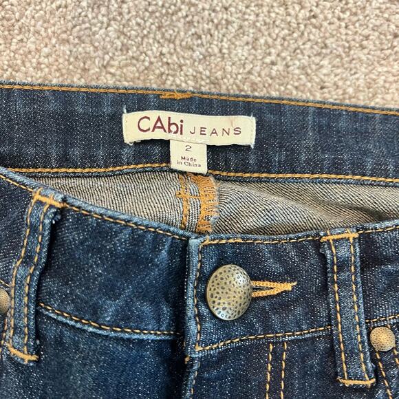Cabi Jeans Women's Rolled Straight Leg Denim Dark Wash Size 2 - Picture 10 of 11